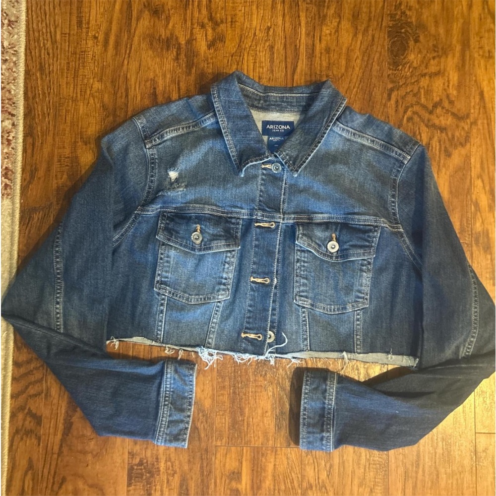 ripped, cropped, denim jacket